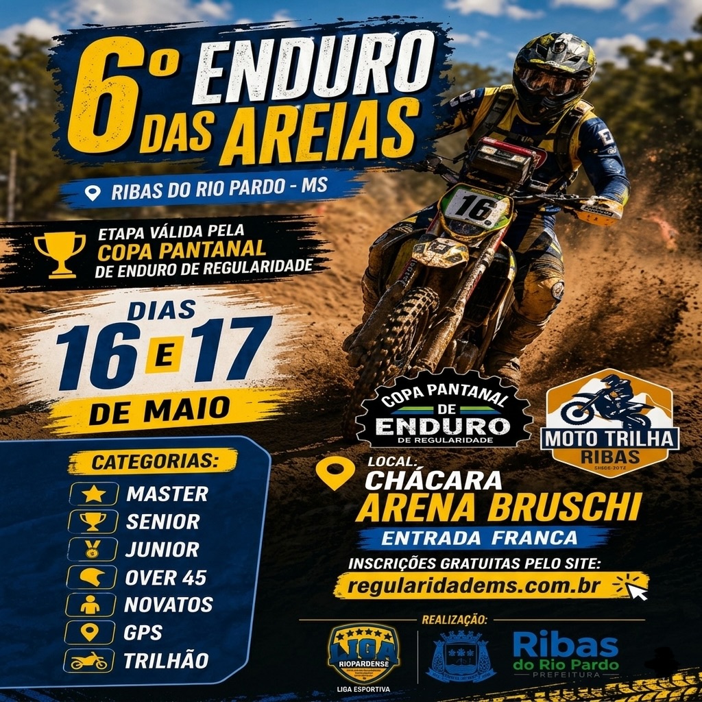 Enduro das Areias chega a Ribas do Rio Pardo com etapa da Copa Pantanal