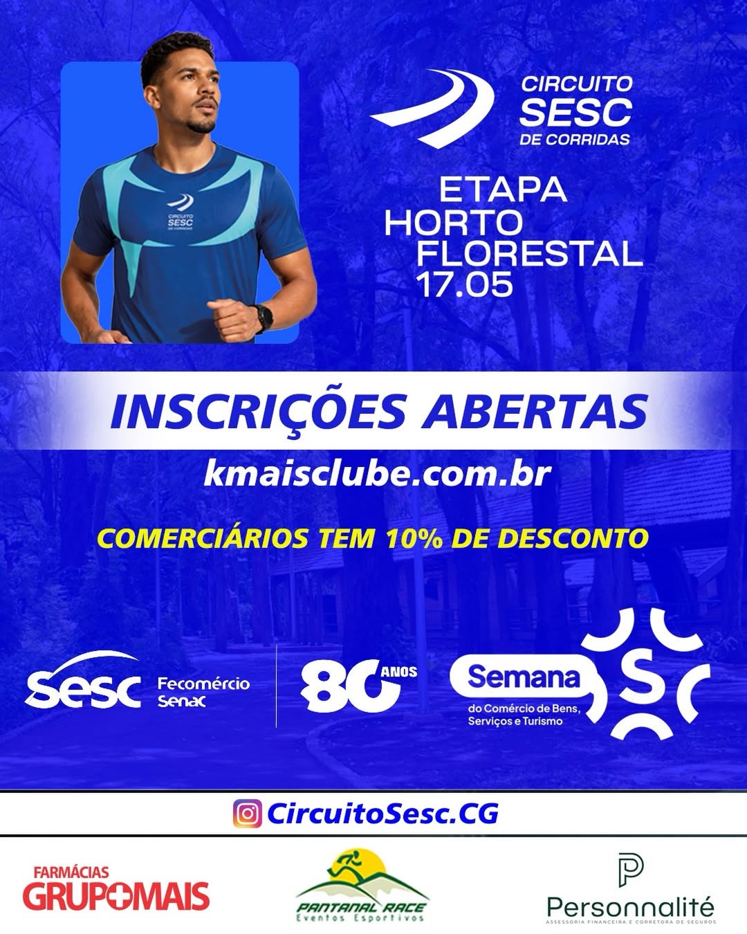 Circuito Sesc de Corridas abre inscrições para etapa no Horto Florestal