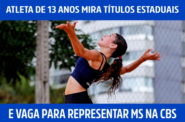 Atleta de 13 anos mira títulos estaduais e vaga para representar MS na CBS