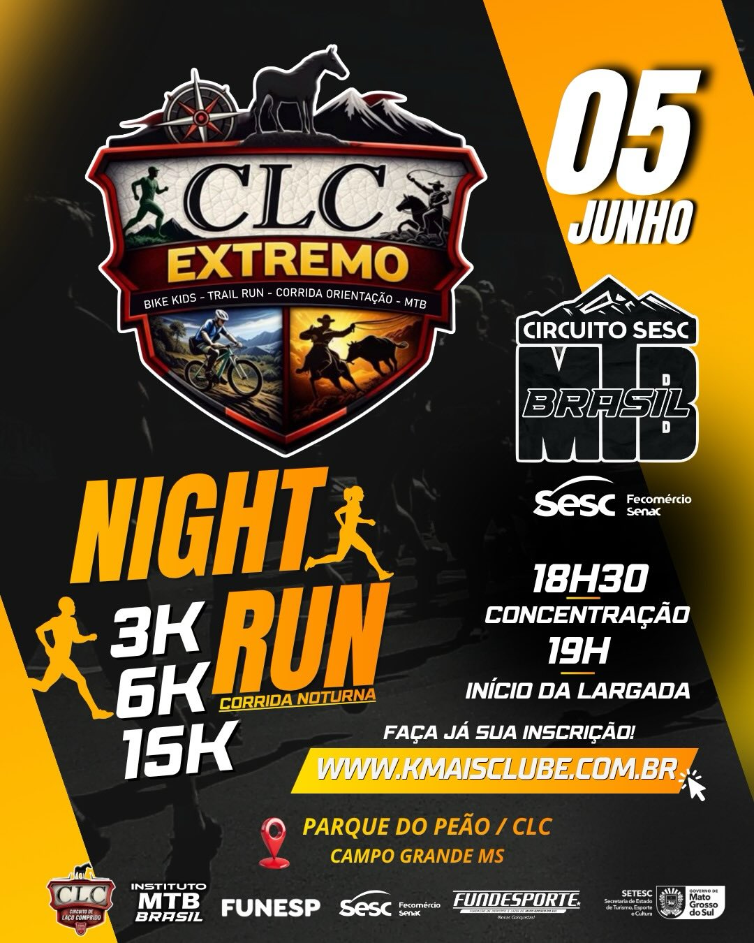 CLC Extremo reúne provas de corrida e ciclismo em Campo Grande