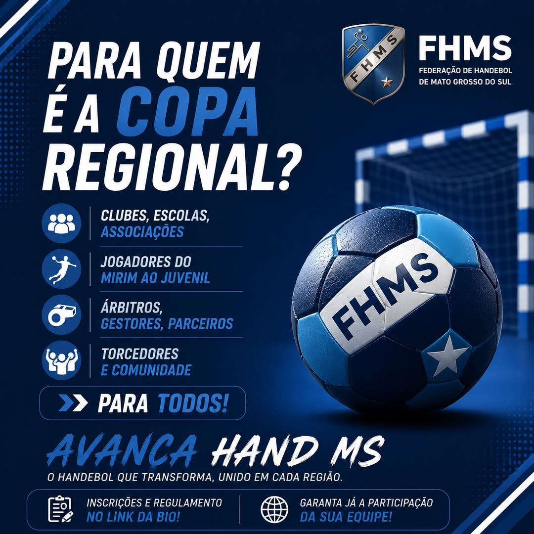 Copa Estadual de Handebol – Fase Pantanal abre inscrições para etapa em Aquidauana