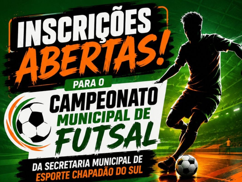 Campeonato Municipal de Futsal está com inscrições abertas em Chapadão do Sul