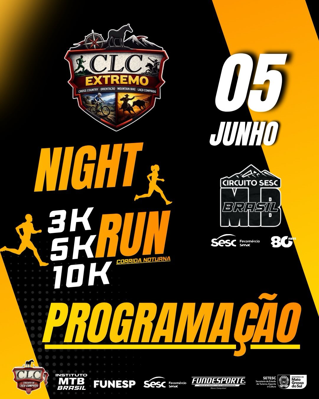CLC Extremo Night Run 2026 promete corrida noturna inesquecível em Campo Grande