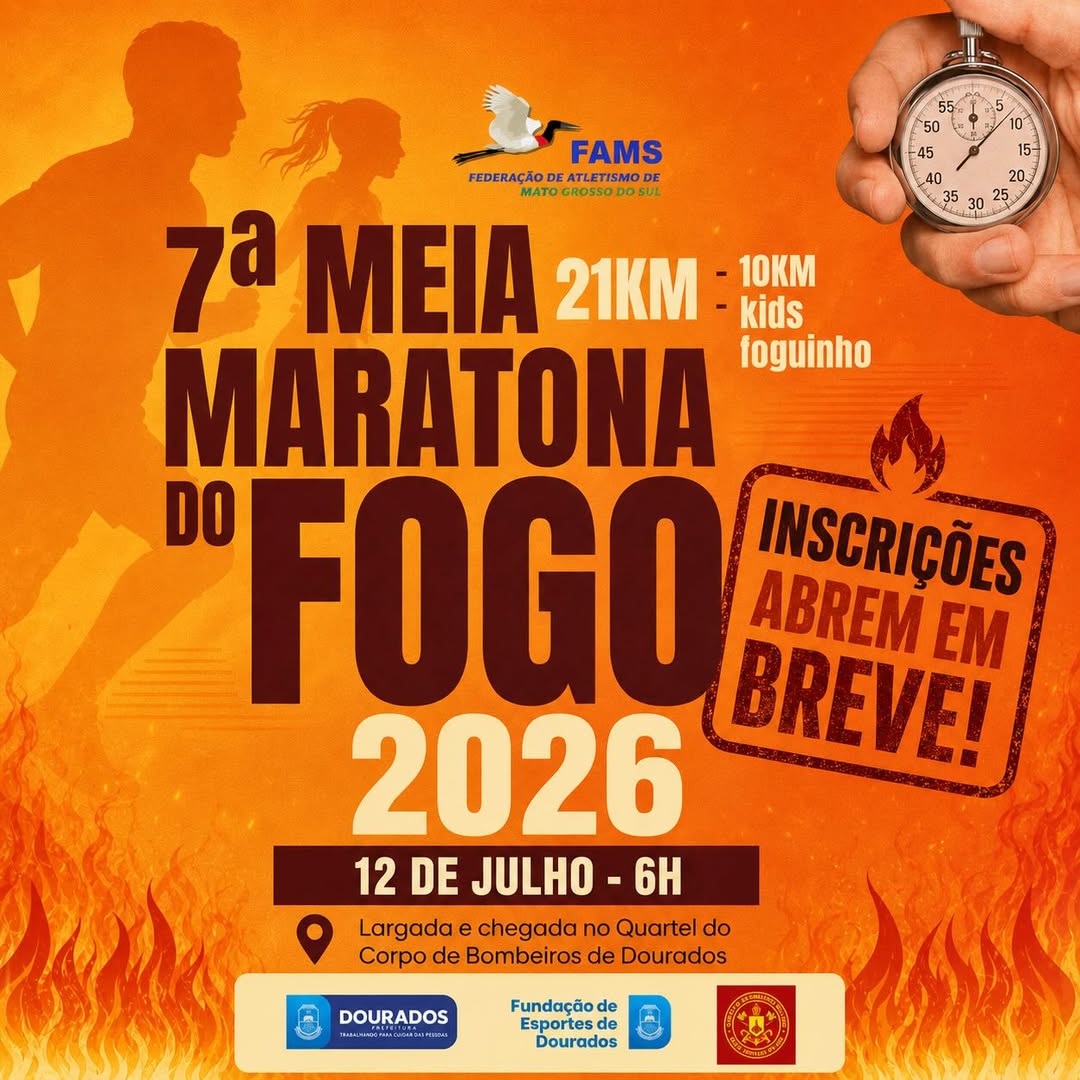 7ª Meia Maratona do Fogo 2026 terá novidades em Dourados