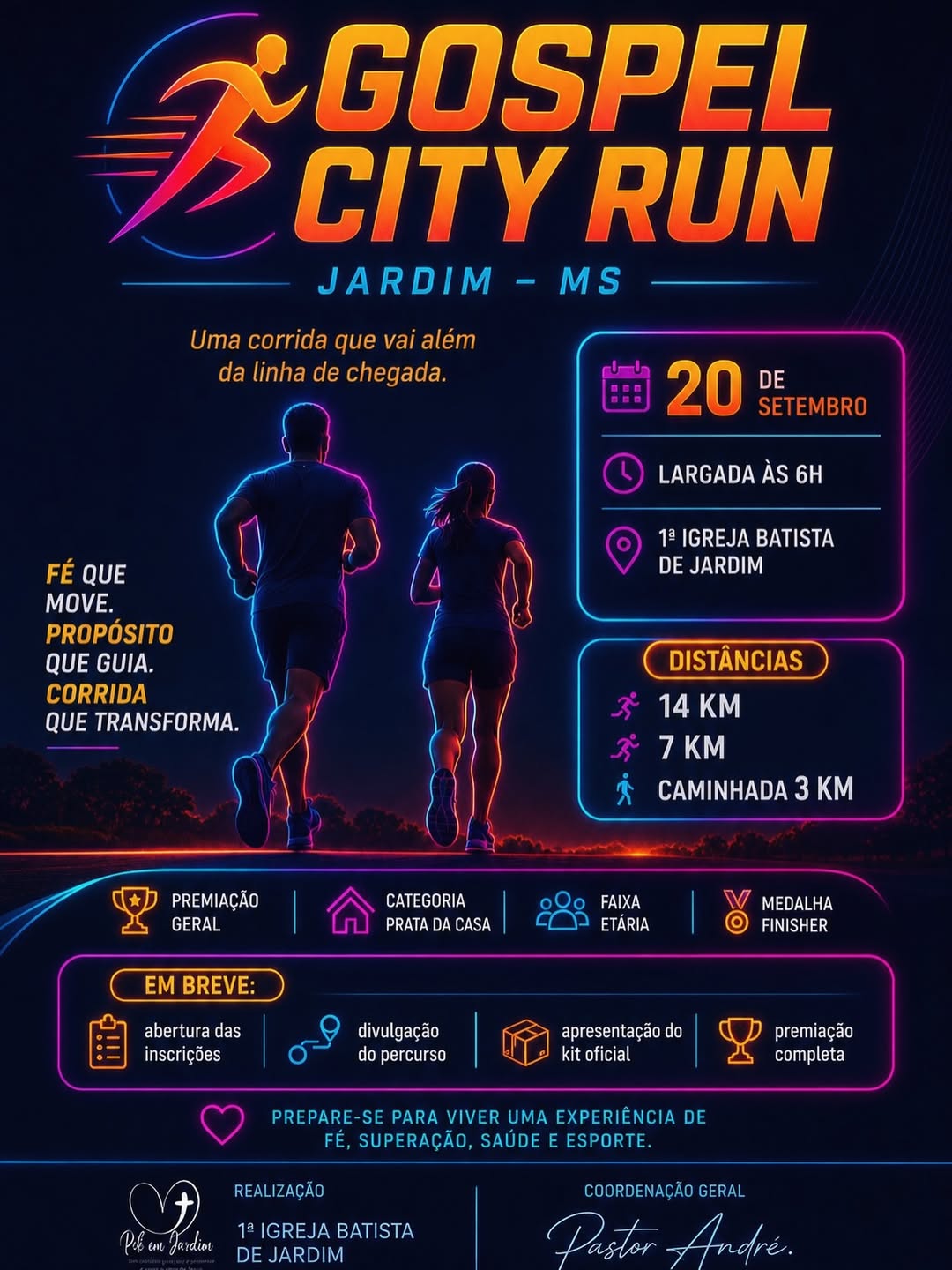 1ª Corrida Gospel Run será realizada em Jardim
