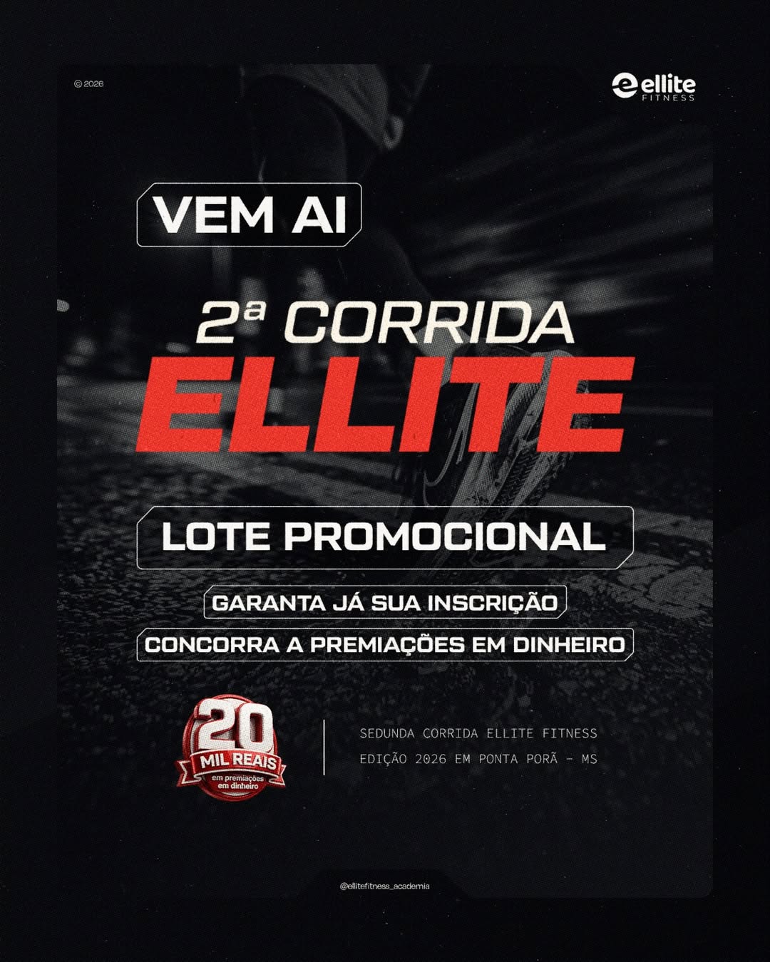 Corrida Ellite 2026 terá edição em setembro com lote promocional aberto