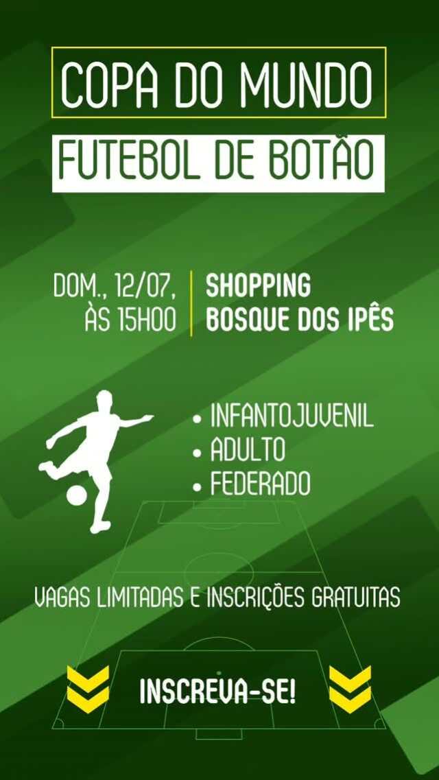 Copa do Mundo de Futebol de Botão 2026 terá inscrições gratuitas em Campo Grande