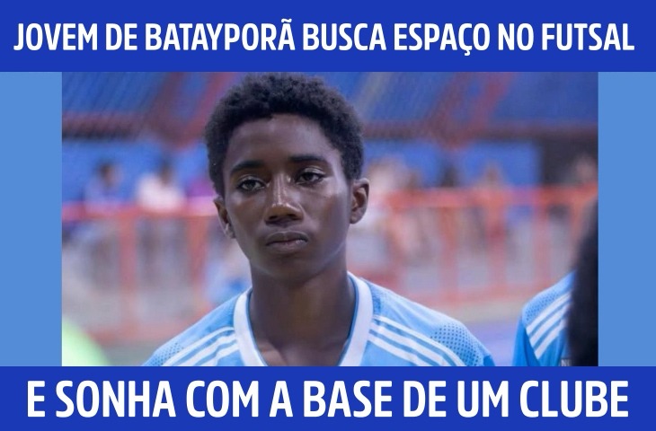 Jovem de Batayporã busca espaço no futsal e sonha com a base de um clube