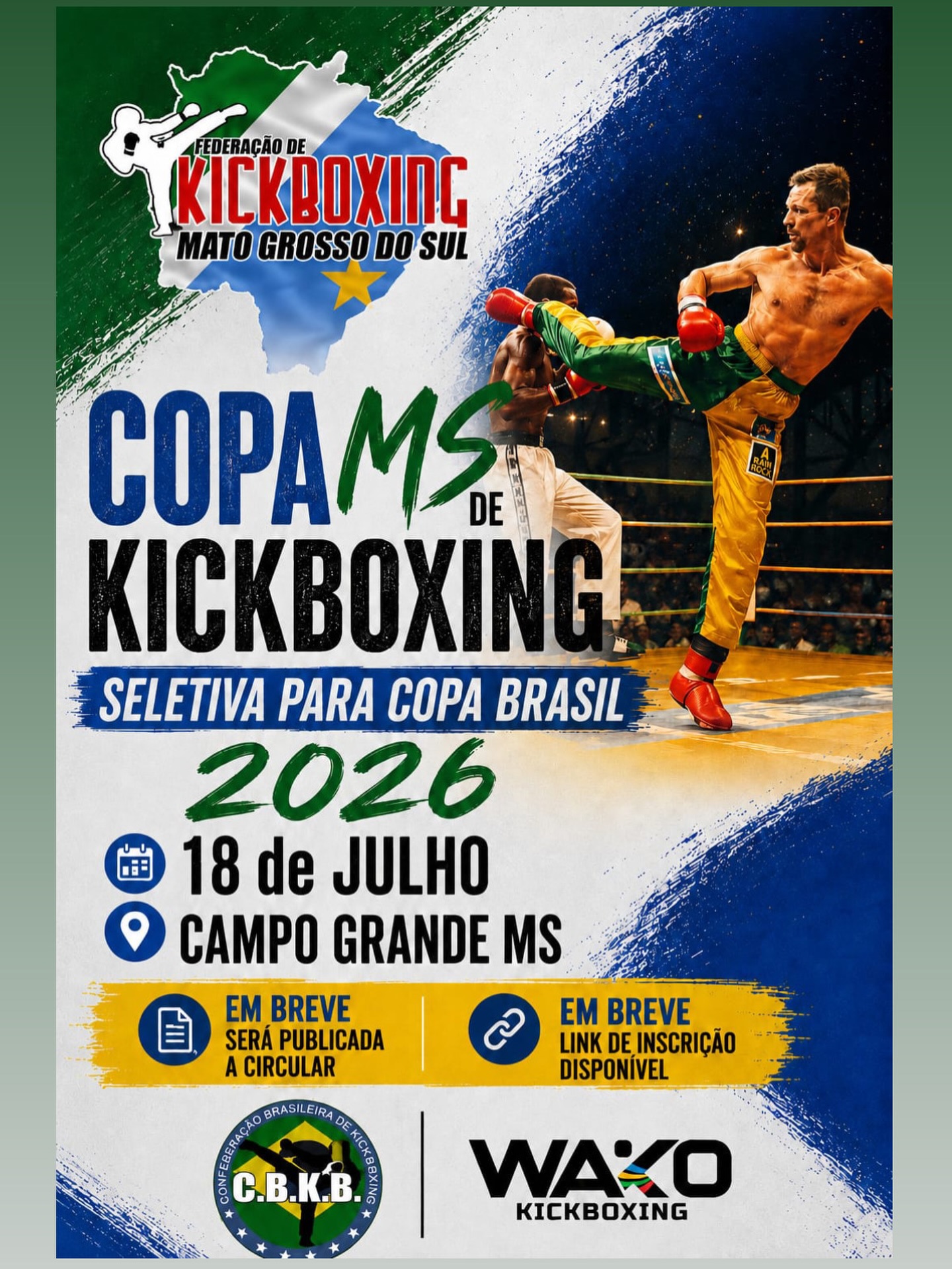 Copa MS de Kickboxing 2026 define seletiva para a Copa Brasil