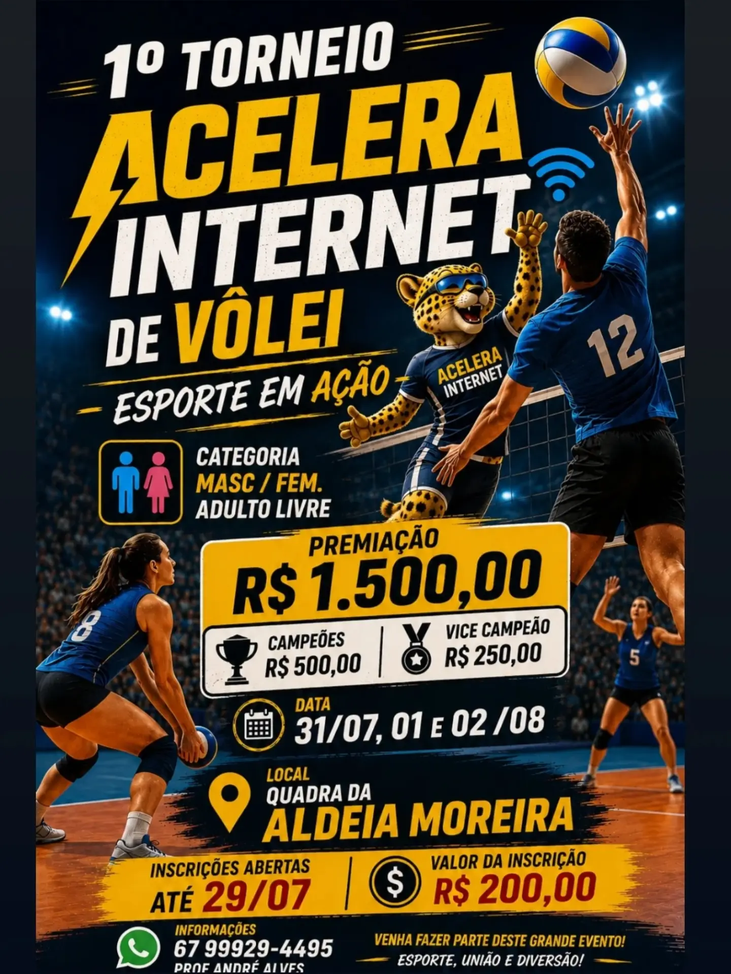 1º Torneio Acelera Internet de Vôlei reúne equipes na Aldeia Moreira