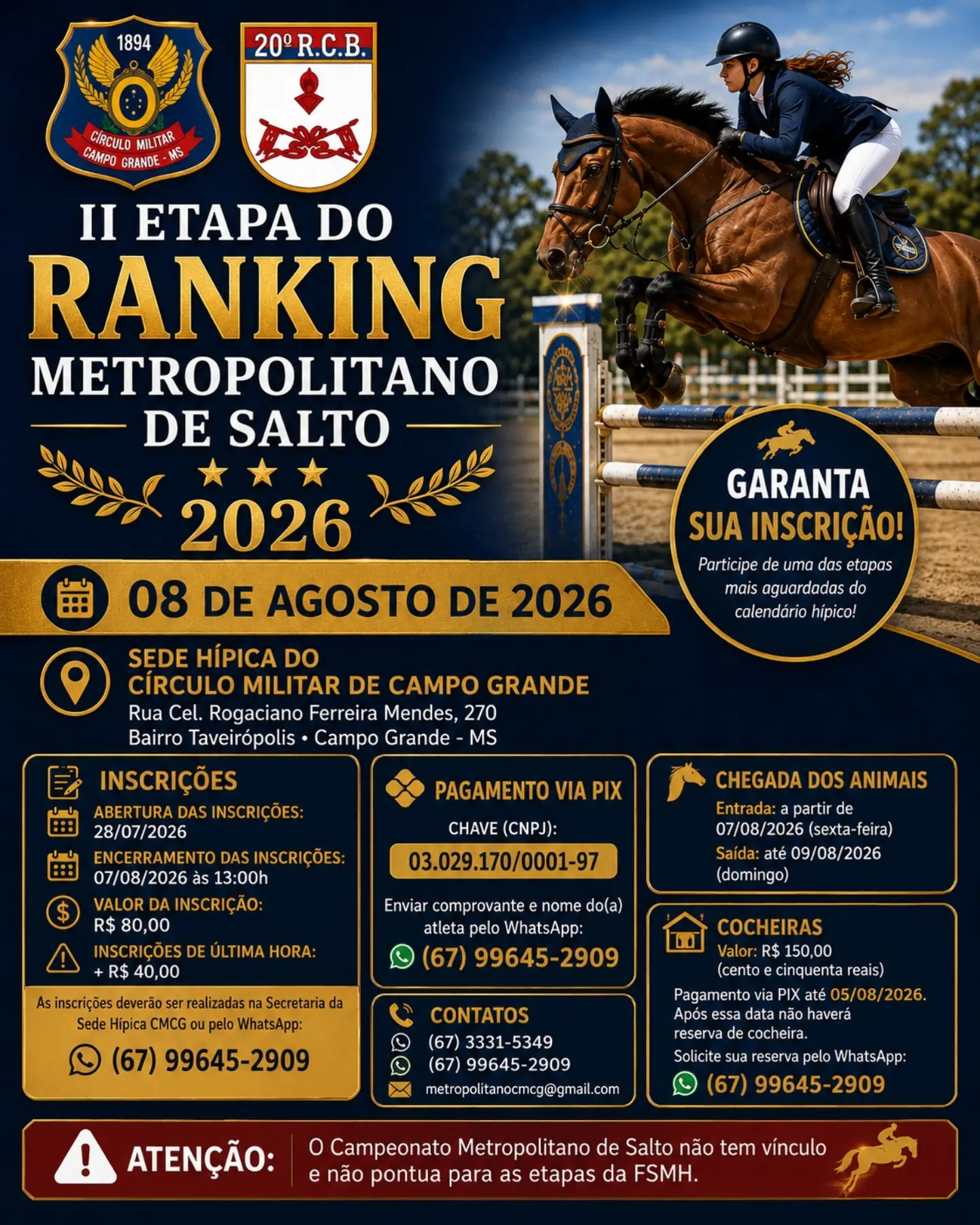 Campo Grande recebe segunda etapa do Ranking Metropolitano de Salto