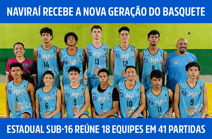 Campeonato Estadual Sub-16 de Basquete reúne 18 equipes em Naviraí