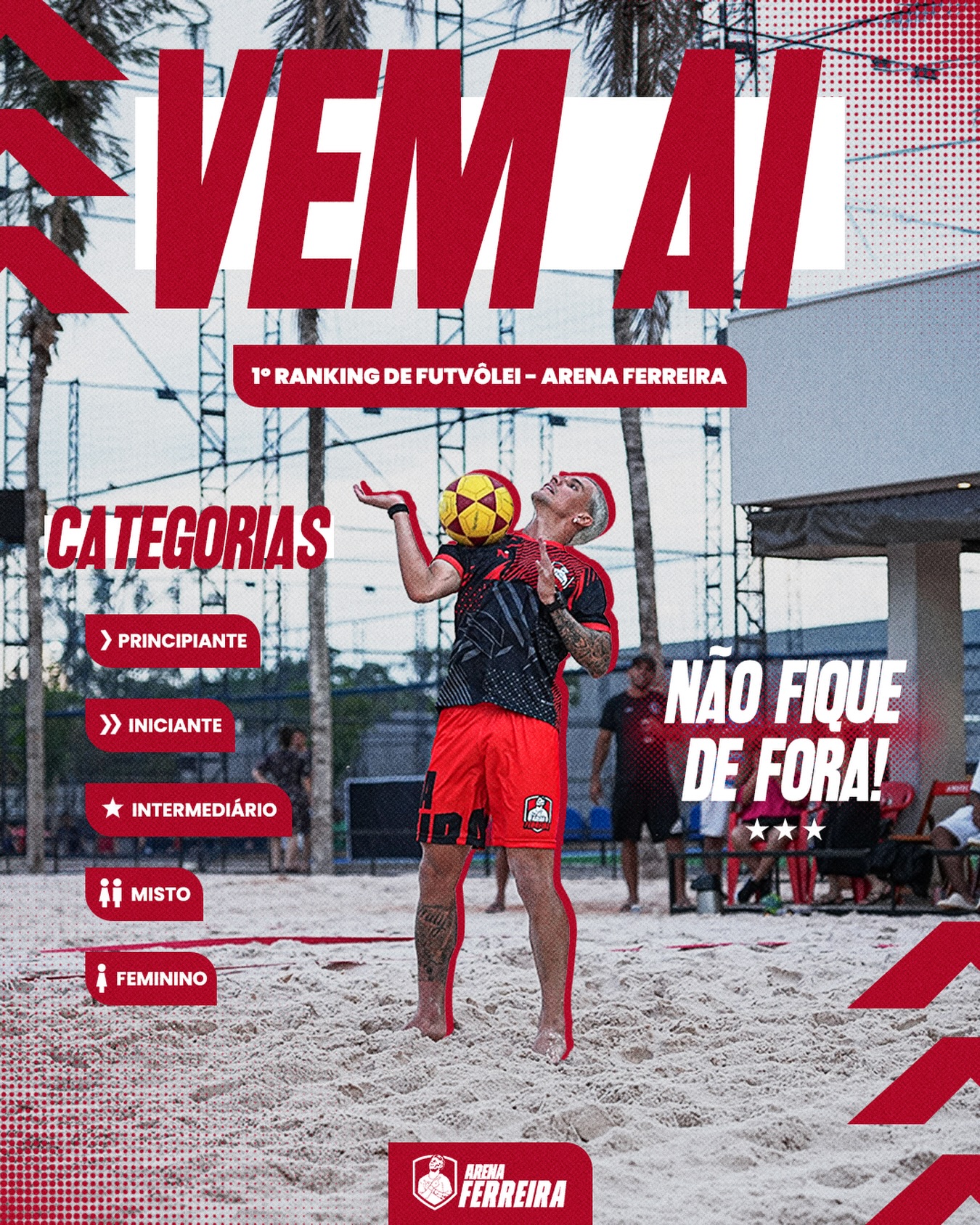 Arena Ferreira anuncia 1º Ranking de Futevôlei com cinco categorias