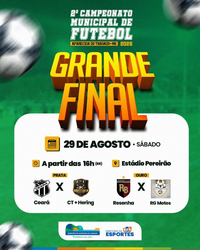 Finais do Campeonato Municipal de Futebol prometem emoção no Estádio Pereirão