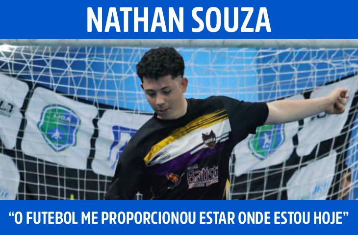 “O futebol me proporcionou estar onde estou hoje”: Nathan Souza concilia estudos e rotina de alto rendimento