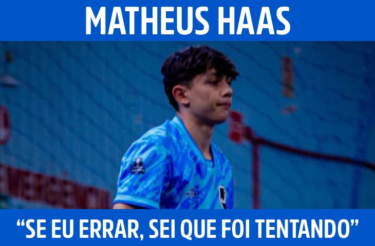 “Se eu errar, sei que foi tentando”: Matheus Haas conta trajetória no futsal de MS