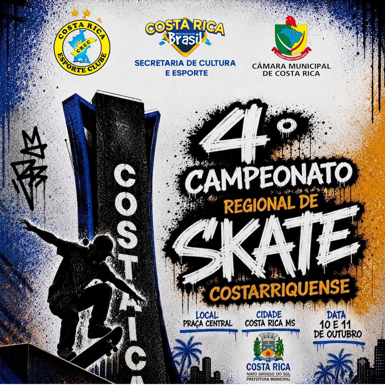 Costa Rica recebe evento de skate com competições, grafite e música em outubro