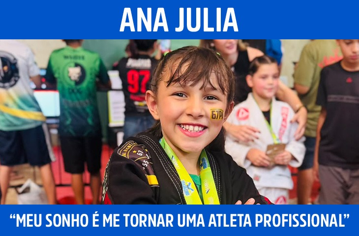 “Meu sonho é me tornar uma atleta profissional”, conta Ana Julia, praticante de quatro esportes