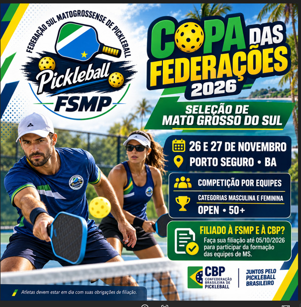 PICKLEBALL DE MATO GROSSO DO SUL: É HORA DE CRESCER JUNTOS!