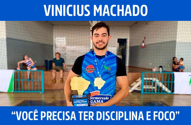“Você precisa ter disciplina e foco”: esporte faz parte da rotina de Vinicius Machado
