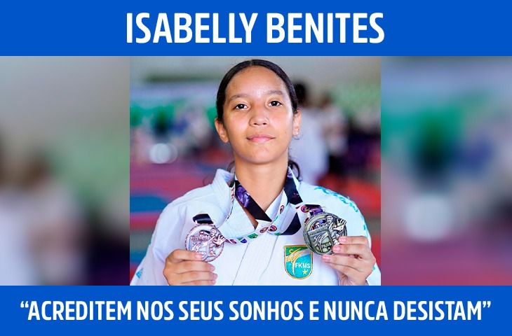 “Acreditem nos seus sonhos e nunca desistam”, afirma karateca Isabelly Benites